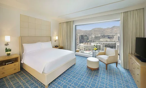 Hilton makkah convention window view